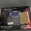 1200W Subwoofer, Slim Underseat Car Subwoofer and Amp Package with Ambient Light, Individual Control for Low Pass/ Gain/ Boost Bass, Loud Stereo Sound, Deep Bass Perfect for Truck/ SUV/ Jeep/ MPV (Black)