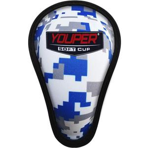 Youper Boys Youth Soft Foam Protective Athletic Cup (Ages 7-12), Kid Athletic Cup for Baseball, T-Ball, Football (Ocean Camo (1-Pack))