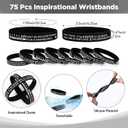 Cholemy 150 Pcs Nurse Teacher Mental Health Gifts Motivational Pens and Silicone Wristbands Bulk Occupational Therapy Self Care Items Positive Affirmation Gifts for Therapists Team Employees