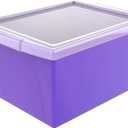 4 Gallon Storage Bin with Lid, Purple