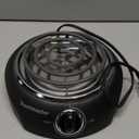 Toastmaster Single Burner with Coil Top & Chrome Knob - Single Tabletop Burner with Drip Shield & Non-Skid Feet - Electric Countertop Burner with Variable Heat Control