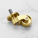 OwnMy 4PCS Universal Brass Caster Stems Wheels 22mm Heavy Duty Stem Casters Swivel Wheels 360 Degree Rotation, Metal Movable Furniture Casters Replacements for Trunk Box Trolley Cabinet Coffee Table