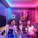 Lamomo Led Strip Lights, 16.4Ft RGB Neon Led Lights for Bedroom, 12v App Control Music Sync Color Changing Rope Light, Waterproof Flex Neon Sign for Indoor DecorWithout Power Adapter (6mmx12mm, RGB (Red, Green, Blue))