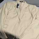 Wangyue Mens Suit 3 Piece Slim Fit Suit for Men Formal Business Suit Wedding Groom Prom Tuxedo Dinner Party (XX-Large, Beige)