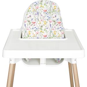 Nibble and Rest Highchair Insert Cover, Compatible for IKEA Antilop Highchair, High Chair Accessories Stain-Proof and Wipeable Insert Cover(Cushion NOT Included)(Wildflowers)