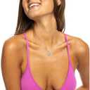 Roxy Women's Bikini Top – UPF 50+, Quick-Dry, Removable Pads, Swimsuit Top, Surf & Beachwear, Size M