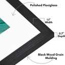 Americanflat 16x20 Picture Frame with Polished Plexiglass - Use as 11x14 Frame with Mat or Display 16x20 Photo Without Mat - Hudson Collection - Wide Picture Frames for Wall Display - Black
