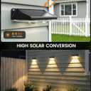 Brightown 12 Pack Solar Lights Outdoor Waterproof, Color Changing Solar Fence Deck Step Flood Lights, Warm White & RGBCW 11 Color, IP65 Waterproof Garden Lights for Outside Backyard Yard Step Patio