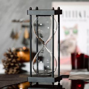 Large Fillable Hourglass Timer, Decorative Empty Hourglass, Wooden Frame Sand Hourglass