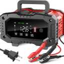 YONHAN Battery Charger 20A 12V 24V LiFePO4 Lead Acid Portable Car Battery Charger 8-Stage Trickle Charger Smart Battery Maintainer w/Temp Compensation for Car Truck Motorcycle Lawn Mower