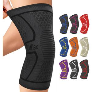UFlex Athletics Knee Brace for Men and Women Knee Compression Sleeve Support for Arthritis Joint Pain Relief, Workout, Swelling, Sports, Circulation, Running, Recovery Support for ACL & Meniscus Tear