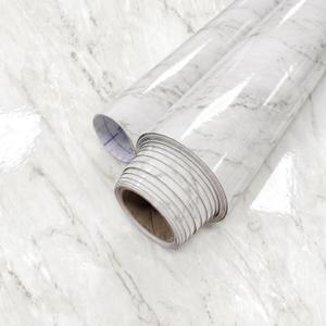 Extra-Thick Marble Contact Paper (High Gloss, Bianco White) 39.4" x 118.1"
