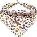 Elegant little tail Halloween Dog Bandana, Holiday Girl Boy Dog Bandanas for Small Medium Large Soft Dogs Washable Square Dog Scarf Adjustable Dog Kerchief (Large (Pack of 1))