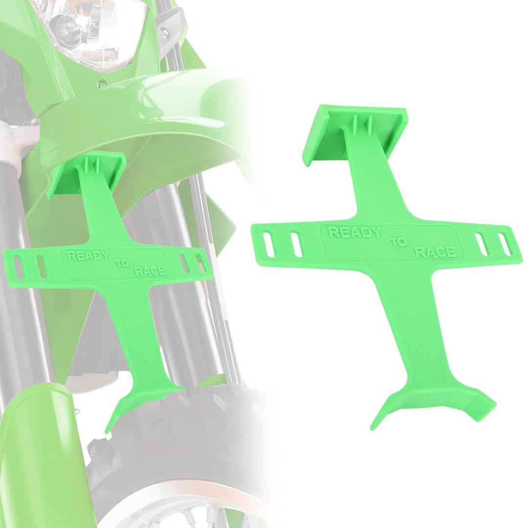 Universal Motorcycle Fork Guard Suspension Support Brace Transportation Tool Tie Down Seal Saver Protection Plastic For Dirt Bike Motocross Accessories Green