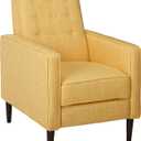 CHRISTOPHER KNIGHT HOME Mason Mid-Century Modern Tuft Back Recliner (Qty of 1, Fabric/Muted Yellow)