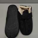 Zizor Women's Velcro Adjustable House Shoes Slippers Indoor Outdoor with Memory Foam, Warm Winter Fuzzy Lined Home Slippers 42