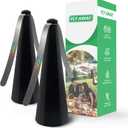 Fly Away - 2 Pack Outdoor Fly Repellent Fan, Outside or Inside Table use, Restaurant, Barbeque, Events, Deter Flies, Wasps, Bees, Other Moscas and Bugs Away, Battery Operated, Tabletop, Hanging Hook.