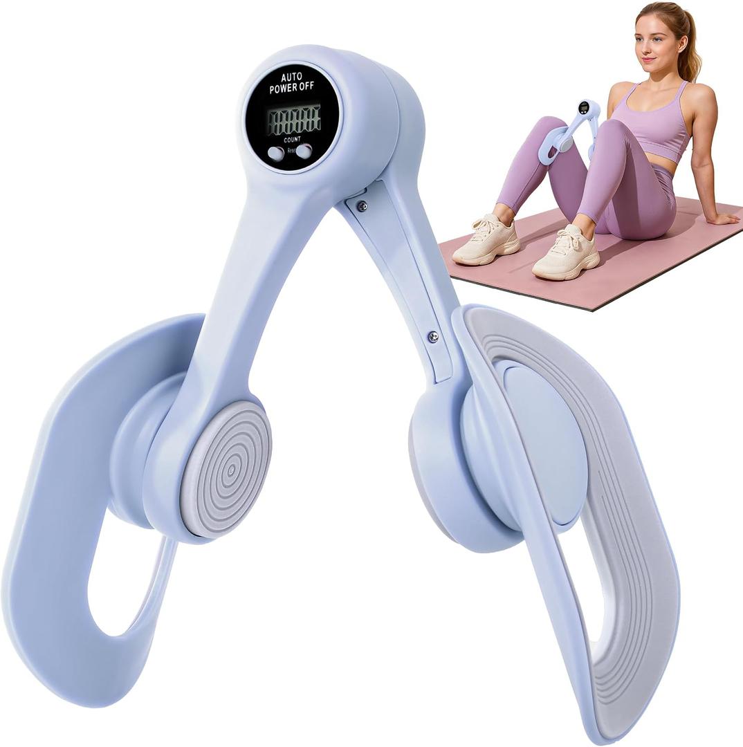 Thigh Trainer Master, Pelvic Floor Strengthening Device with Display Counter Hip Trainer Kegel Exerciser, Leg Inner Thigh Trainer Pelvic Floor Muscle Trainer, Thigh Exercise Workout Equipment for Home