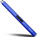 SUPRUS Electric Lighter Arc Windproof Flameless USB Rechargeable Lighter with Safety Lock for Candle BBQ Camping (Dark Blue)