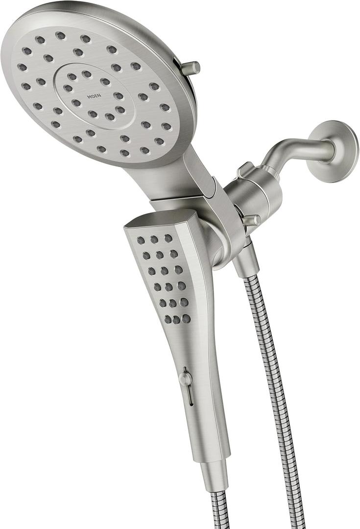 Moen Verso Chrome Round Rain Shower Head and Detachable Handshower Combination with Magnetix Docking System and 60-inch Metal Hose, 220C2