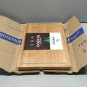 Kikcoin Bamboo Cutting Board Set with Defrosting Tray, Wood Cutting Boards for Kitchen with Deep Juice Grooves & Built-in Organizer Meal Prep Charcuterie& Chopping Board for Meat, Vegetables and Bread