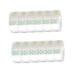 WUKAKA 12 Pack Transparent Tape Clear Tape Refills Rolls Each Roll 3/4 x 1000 Inches, 1 inch Core, for Office, Home, School