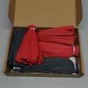 Artificial Paper Flower Decorations for Wall Backdrop Wedding, Giant Paper Flowers, Handcrafted Flowers for Birthday Baby Shower Bridal Shower Nursery Decor(Black & Red Set 7)