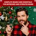 Advent Beauty Calendar for Adults 2025 Rinse & Robust Beard Care Kit Christmas Gifts for Men Skincare Beauty Advent Calendar for Men Christmas 24 Days Countdown Calendar Beard Care Grooming (Green & Red)