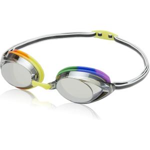 Speedo Unisex-Adult Swim Goggles Mirrored Vanquisher 2.0 (Rainbow/Grey Medium)