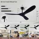 60-inch Ceiling Fan with Remote Control, Reversible, Quiet, and Lightless
Remote Control, Reversible, Quiet, Lightless