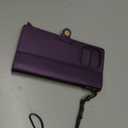 Defencase for iPhone 15 Pro Max Magnetic Wallet Case Compatible with Magsafe with RFID Blocking Zipper Strap Card Holder for Women Men, PU Leather Detachable Case for iPhone 15 Pro Max (6.7"), Purple
