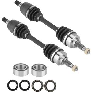 Front CV Axle & Wheel Bearing Combo Kit for Honda FourTrax Rancher 350 / TRX350 2000 2001 2002 2003 2004, Left + Right Drive Shaft Assembly Set Replace for 42250-HN5-671 42350-HN5-671