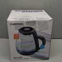 Chefman 1.7-Liter Electric Tea Kettle w/ Borosilicate Glass and Automatic Shutoff - Black