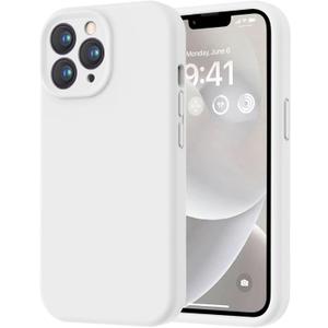 LOVE 3000 Designed for iPhone 13 Pro Max Case, Premium Silicone with [Soft Anti-Scratch Microfiber Lining] Shockproof Protective Phone Case for Men Women Girls 6.7", White