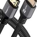 PowerBear 10K 8K HDMI 2.1 Cable 3 ft | Short HDMI Cable, 48Gbps High Speed 4K@120Hz Braided Cord 144Hz 8K@60Hz, eARC, Dynamic HDR 10, for Laptop, Monitor, PS5, PS4, Xbox One