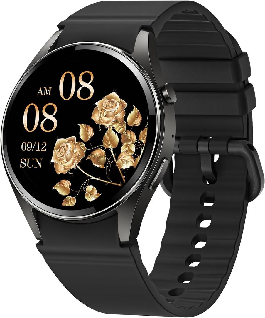 AKUMAKA Smart Watches for Men Women, Fitness Tracker Smart Watch for Android iOS Phones, Fitness Watch for Women with Sleep/SpO2/Activity/Heart Rate Monitor, IP68 Waterproof, 400+ Dials (Black)