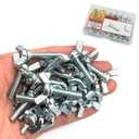 30 Pcs 1/4"-20 x1 Wing Screw Bolts and Wing Nut Kit Butterfly Screws and Nut with Hand Twist Tighten Wing Head Zinc Plated Hardware Fitting Fastenings Assortment Kit (Silver)
