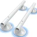 Grab Bars for Bathtubs and Showers, 2 Pack 17.7 inch Shower Handles for Elderly, 3mm Thickened TPE Material Strong Suction Cup, Shower Handicap Grab Bars for Seniors Bathroom Bath Tub Toilet - White