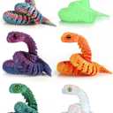 6Pcs 12in Lifelike 3D Printed Snake Animal Toy,Realistic Reptile Figure for Kids Educational Play, Collectible Jungle Animal Model,Easter Basket Essentials Toys for Teen Boys Kids