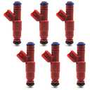 HiSport Fuel Injector 0280156161 6PCS Compatible with Jeep 4.0L 1999-2004 I6 Upgrade 12 Hole 22LB Injectors