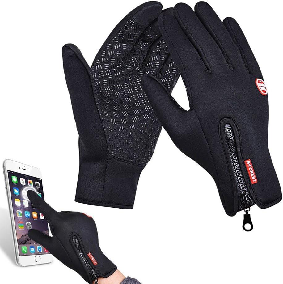 Winter Gloves, Thermal Touch Screen Windproof Gloves, Waterproof Windproof Non-Slip Thermal, Full Finger Mittens for Outdoor (Medium)