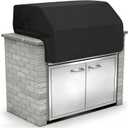 Built-in Grill Cover 38 Inch for Outdoor Island Grill, 600D Premium Built in Barbecue Grill Top Cover with Straps for Napoleon, Bull, Blaze, KitchenAid, Coyote etc, 38" x 28"x 24"