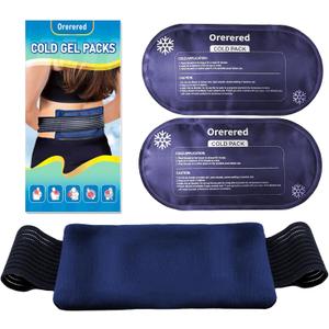 Ice Packs for Injuries Reusable, 3-Piece Set Soft Cold Gel Packs | Soft Ice Wrap for Injury, Alleviate Joint and Muscle Pain - Gel Ice Pack Resuable for Back, Elbow, Shoulder(3pcs-Navy)