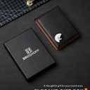 Airtag Wallet for Men, Bifold Full-Grain Leather Wallet for Apple Air Tag (1st & 2nd Generation), Men's Wallet with Airtag Holder, RFID Blocking, Cash Slots, ID Window