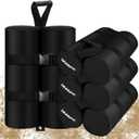 Extra 240 LBS Canopy Weights Sand Bags Set of 4, Plug Size Heavy Duty Tent Leg Sandbag for Outdoor Sun Shelter, Gazebo, Patio Umbrella (Black, 60 Lbs x 4)