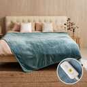JET'S HOME Heated Blanket Full 72"x84" - ETL&FCC Certified Flannel Electric Blanket Machine Washable Heating Throw with 4 Heating Levels 10 Hours Auto-Off Overheating Protection (Blue) (Root={'value': "['Blue']"})