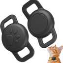 2 Pack 2025 Latest Air Tag Cat Collar, Silicone Full-Body Covered, Waterproof Cat Collar Air tag Holder Soft Design Fits All Width Collars, Black