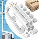 4'' 17 Ft Mini-Split Line Set Cover, AC Pipe Cover Line Hide Lineset Kit
Air Conditioner Mini Split Line Set Cover Kit for Mini Split, Outdoor Accessries for Central AC HVAC, Waterproof, White