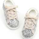 Carter's Kid's Glitter Fashion Sneakers Girls Sparkly Tennis School Slip On Shoes Walking Casual Party Dress Shoes for Toddler Children 9