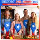 10 Pcs Puerto Rico Flag Aprons, Puerto Rican Souvenirs with Pockets